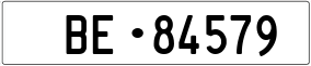 Trailer License Plate